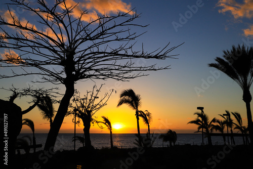 The "Anfi del mar" Beach in Sunset, Gran Canaria - Spain