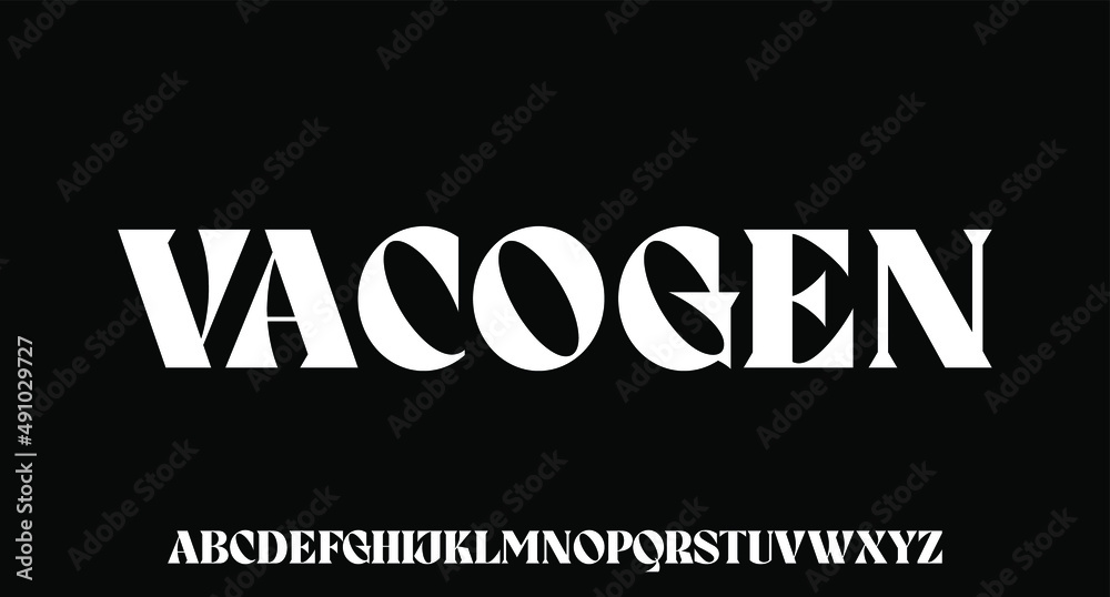 vacogen the luxury and elegant font glamour style	
