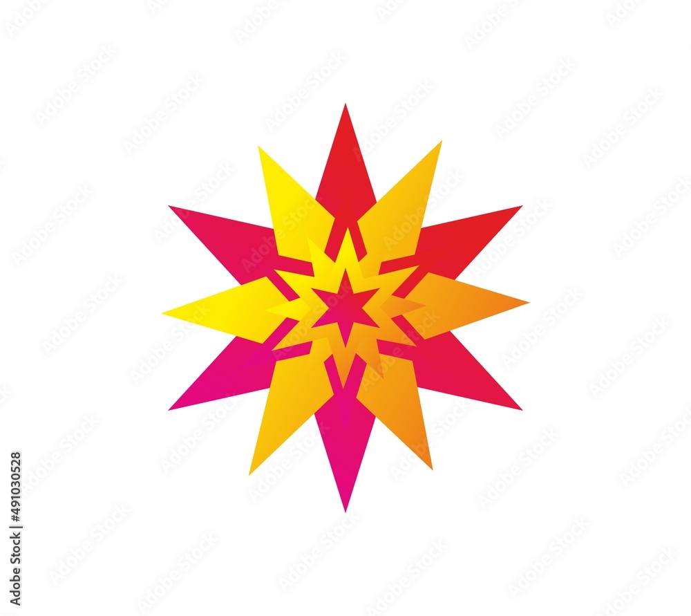 Fototapeta premium abstract colorful star shape vector