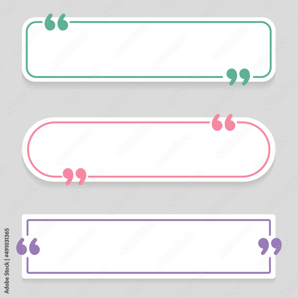 Vector of Quote Templates. Good for quote content, quote dseign, quote post, etc. Vector of Quote Templates. Good for quote content, quote dseign, quote post, etc.