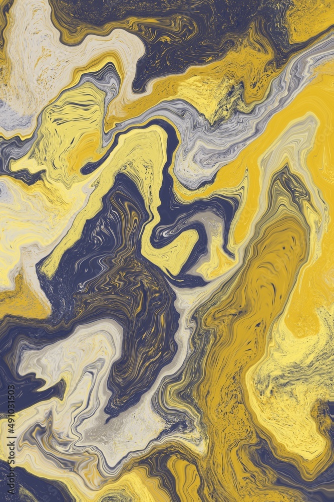 Abstract digital fluid art marble background 