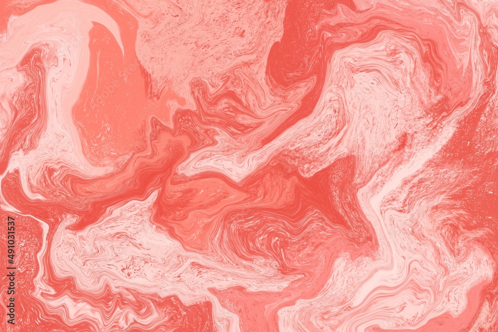 Abstract digital fluid art marble background 