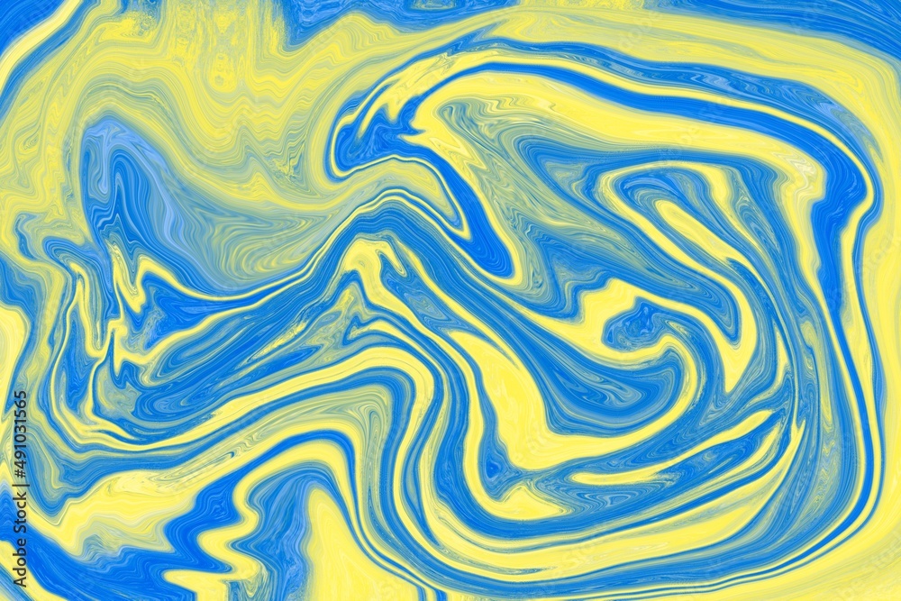 Fototapeta premium Abstract digital fluid art marble background 