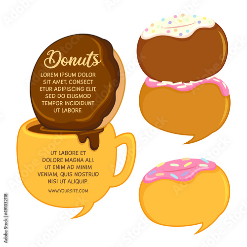 illustration of a cup of donut