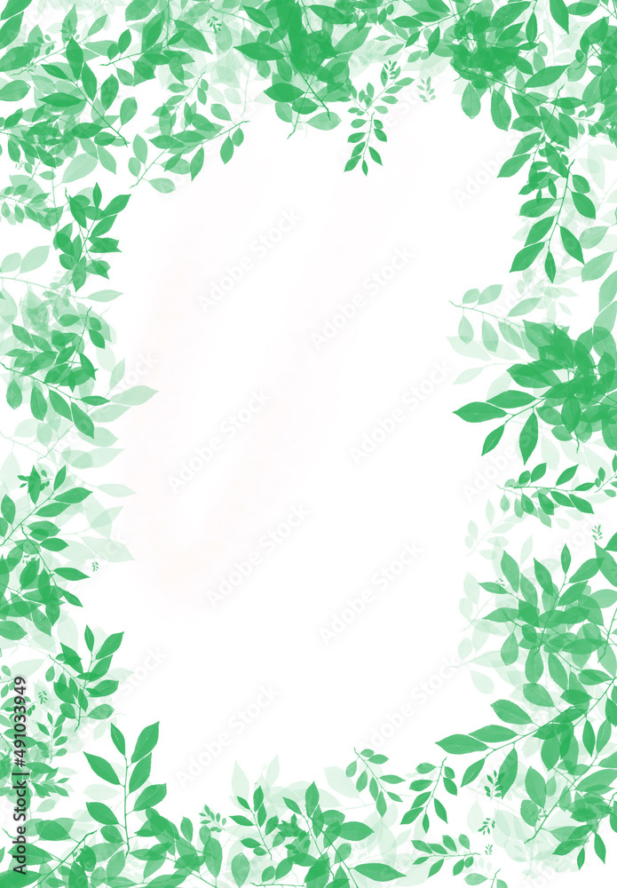 Green leaves texture. Beautiful gentle spring background with leaves