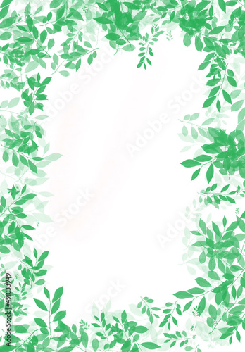 Green leaves texture. Beautiful gentle spring background with leaves © OLiAN_ART