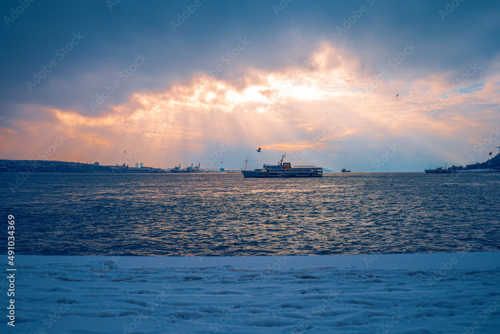 streets of Istanbul on winter. winter landscape in İstanbul. Winter landscape covered with snow. New Year`s landscape. Dramatic wintry scene. streets of Istanbul on winter. winter landscape in İstanbul. Winter landscape covered with snow. New Year`s landscape. Dramatic wintry scene.