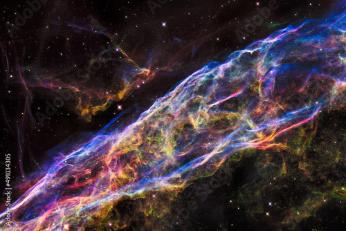 Fototapeta Naklejka Na Ścianę i Meble -  NASA/ESA/Hubble Revisting the Veil Nebula, NGC 6960.