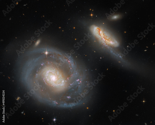 NASA/ESA/Hubble ARP 296 with the two galaxies NGC 7469, IC 5283.