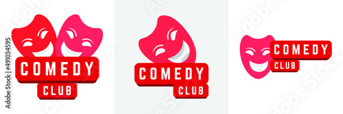comedy club logo design collection template