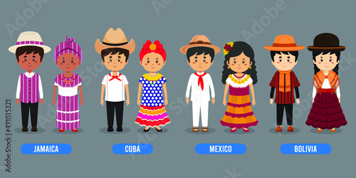 Character in Different National Costumes