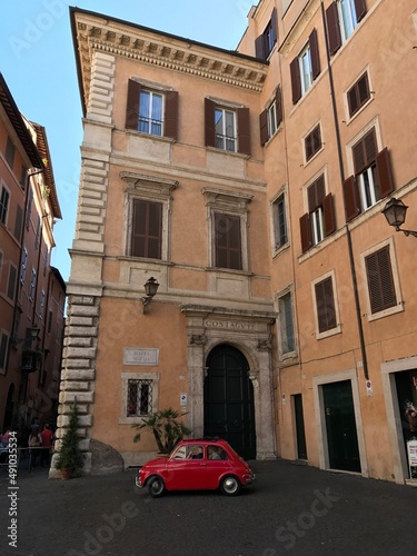 Red Car Beside Italian Building © Michael