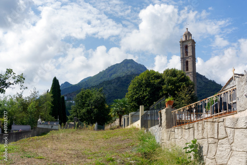 Graveyard and church of San Nicolao village 