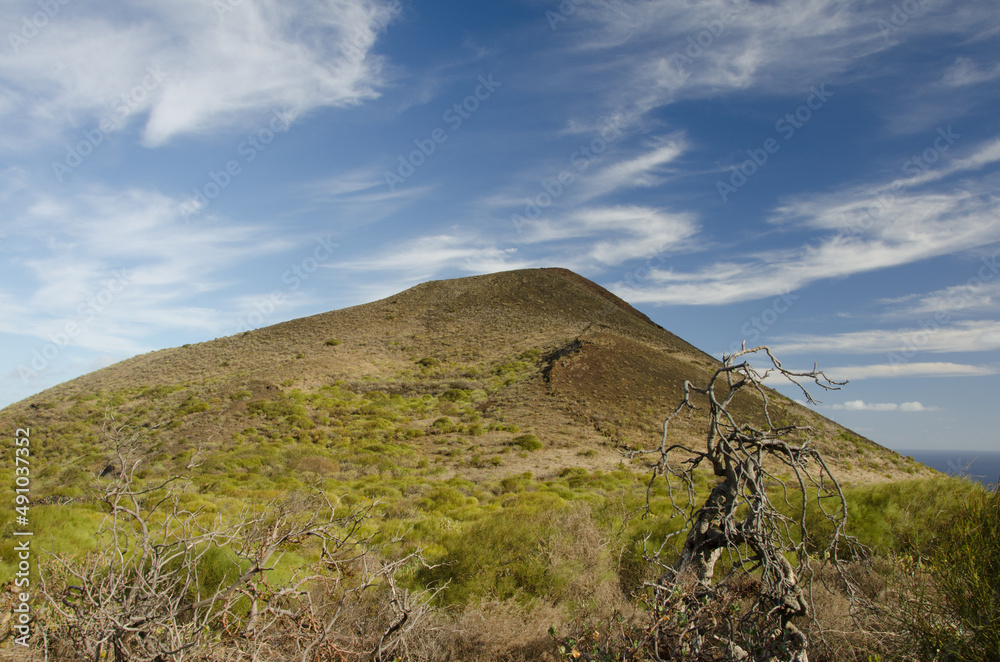 Azufre Mountain Natural Monument in Mazo. La Palma. Canary Islands. Spain. Azufre Mountain Natural Monument in Mazo. La Palma. Canary Islands. Spain.