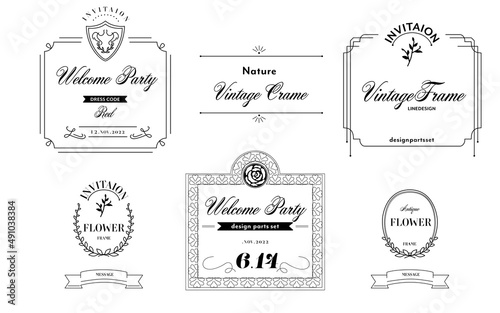 Vintage frame cute set