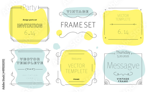 Vintage frame simple set