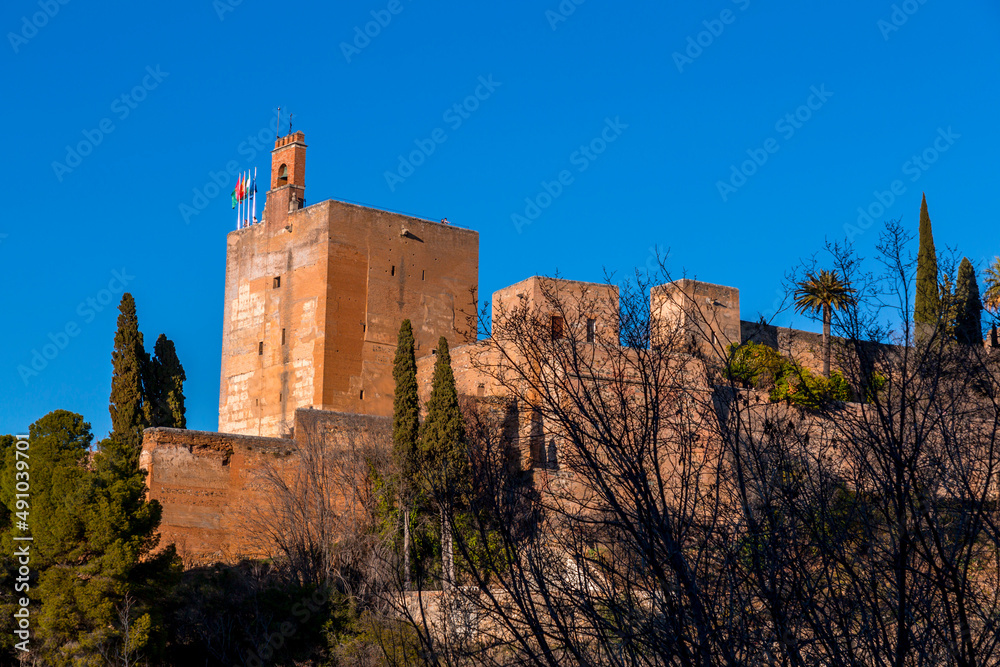 Alhambra Palace in Granada, Andalusia, Spain