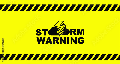 storm warning sign on white background	