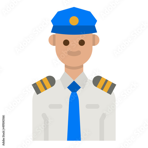 pilot flat icon