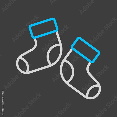 Baby socks bootees vector icon