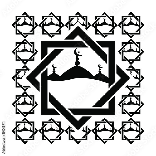 Ramadan kareem . on blank background illustration vector. eps 10