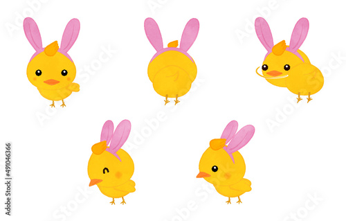 Cute chick wearing a bunny hair band