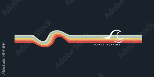 Vector illustration of letter graphic,surfing in California, for designing t-shirts, shirts,hoodies,poster,banner,flyer,postcard .