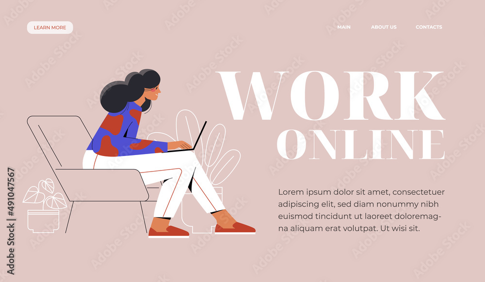 Freelancer working remotely at home. Freelancer working remotely at home.