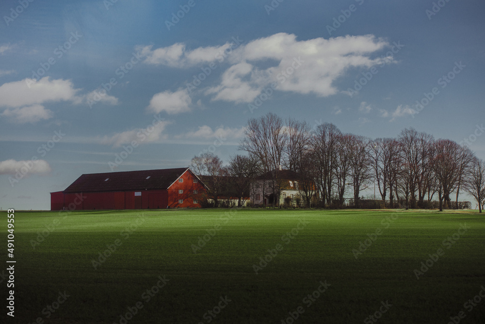 A Swedish farm house in the spring. A Swedish farm house in the spring.