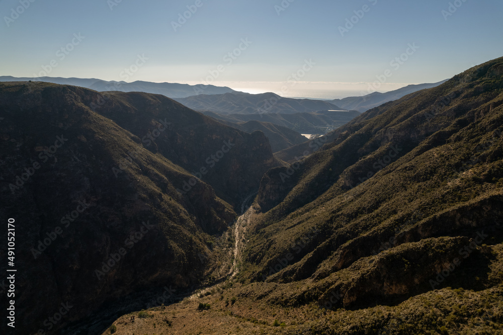 mountainous landscape in the south of Almeria in Spain