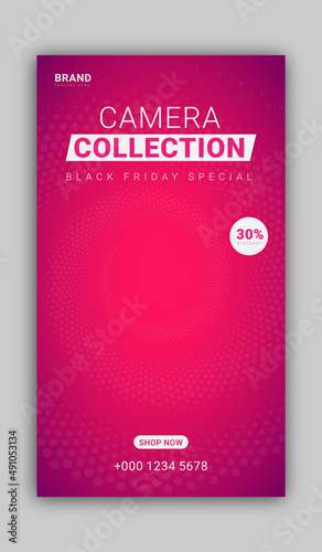 Instagram stories with black friday concepts for product sale