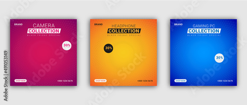 Social media post design for black friday sale or product sale