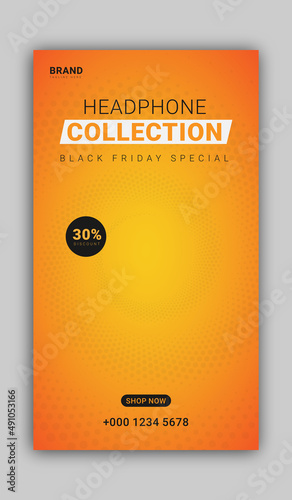 Instagram stories with black friday concepts for product sale