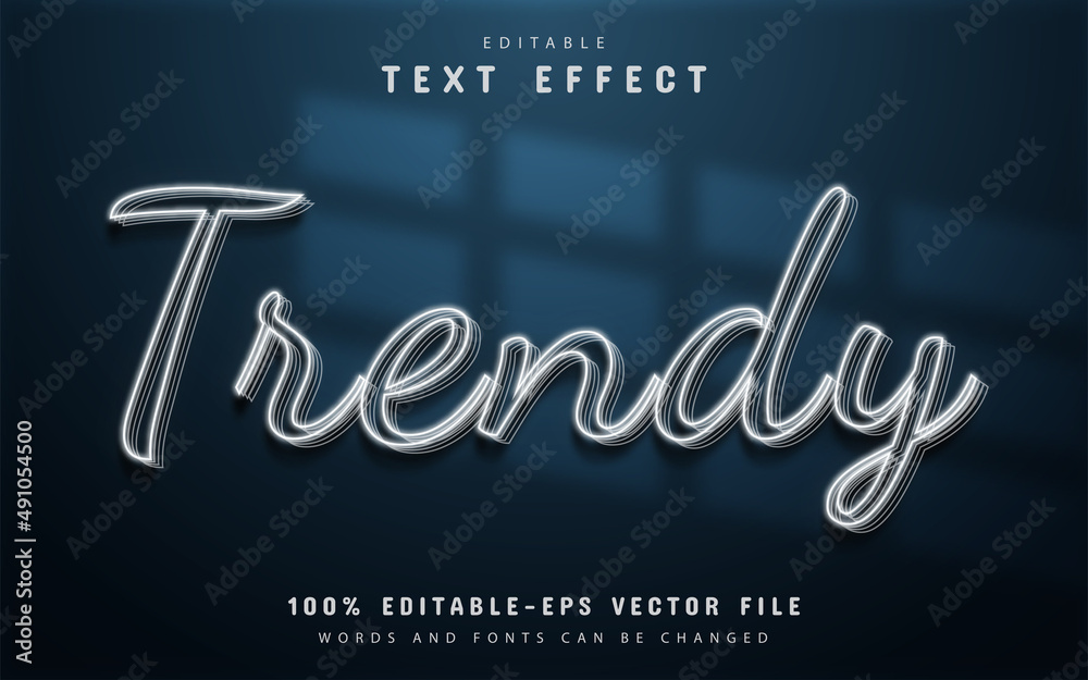 Obraz premium Trendy text effect neon style