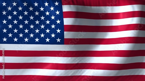 National flag of United States of America. American flag waving against background.