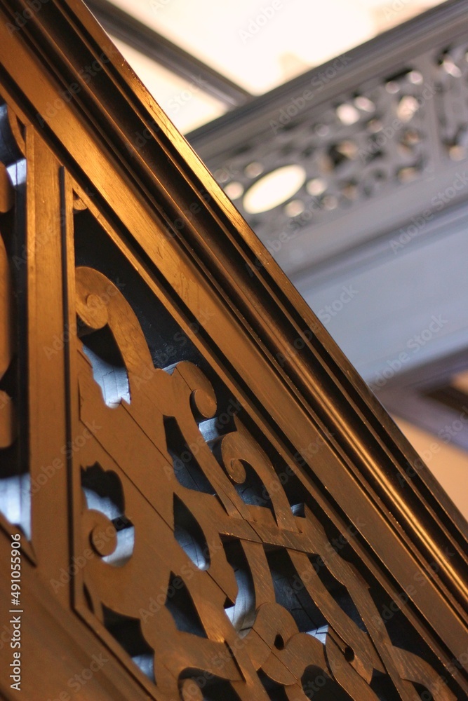 Obraz premium Old wooden staircase