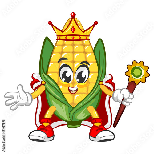 Wallpaper Mural Cute corn king character play basketball. Vector hand drawn cartoon kawaii mascot illustration icon. Isolated on white background. Corn character concept Torontodigital.ca