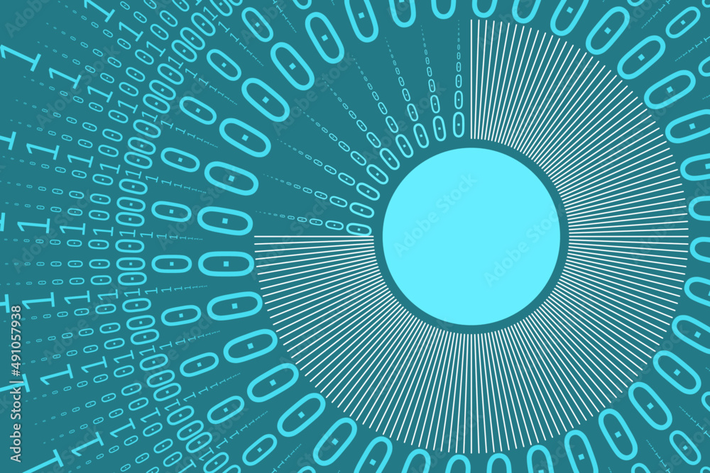 Binary code background. Big data visualization background. Big data ...