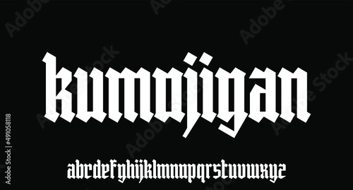 BLACK LETTER LOWERCASE vector font elegant and luxury style