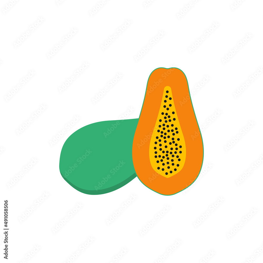 Papaya icon design template vector isolated illustration Papaya icon design template vector isolated illustration