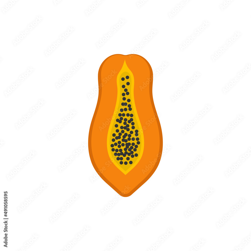 Papaya icon design template vector isolated illustration Papaya icon design template vector isolated illustration