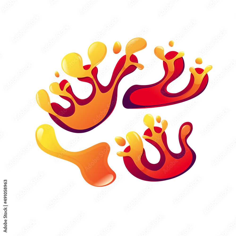 Abstract liquid lava background. Illustration of liquid background. Lava vector background.