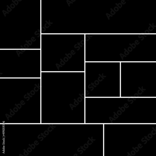 Empty collage for pictures. Vector photo frame for memory.
