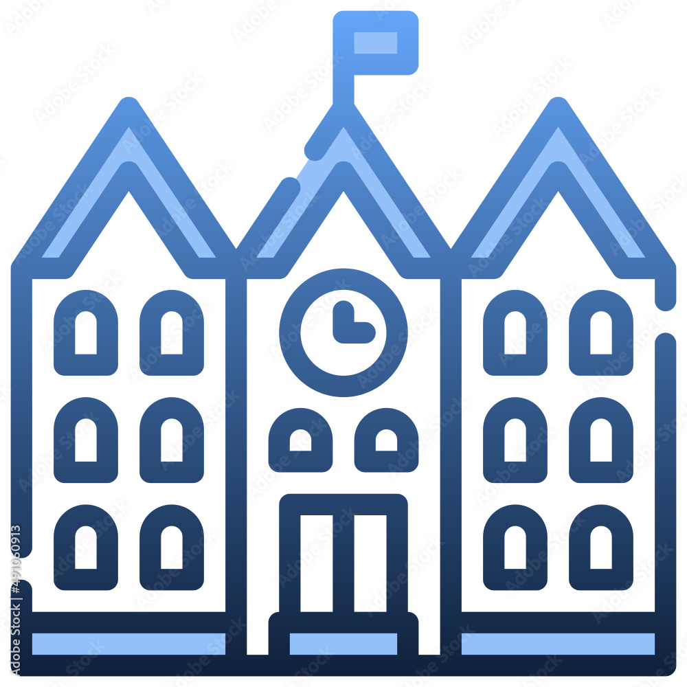 COLLEGE Gradient icon,linear,outline,graphic,illustration COLLEGE Gradient icon,linear,outline,graphic,illustration