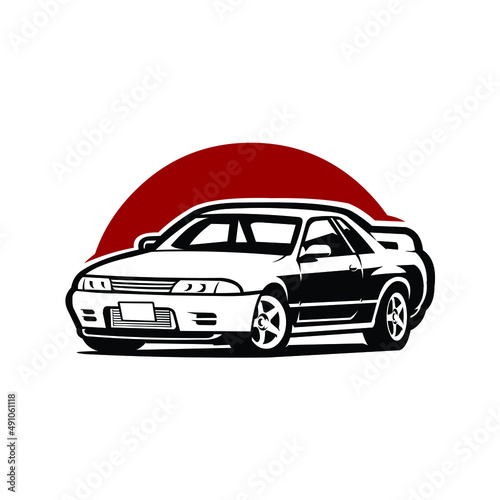 JDM Japanese sport car vector illustration. Best for car enthusiast and club related illustration