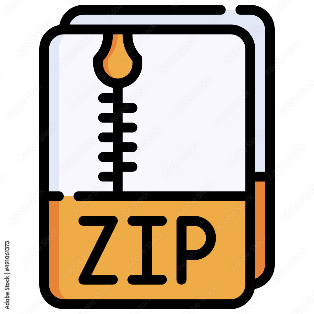 ZIP FILE filled outline icon,linear,outline,graphic,illustration