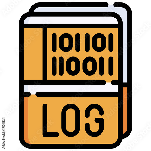 LOG filled outline icon,linear,outline,graphic,illustration