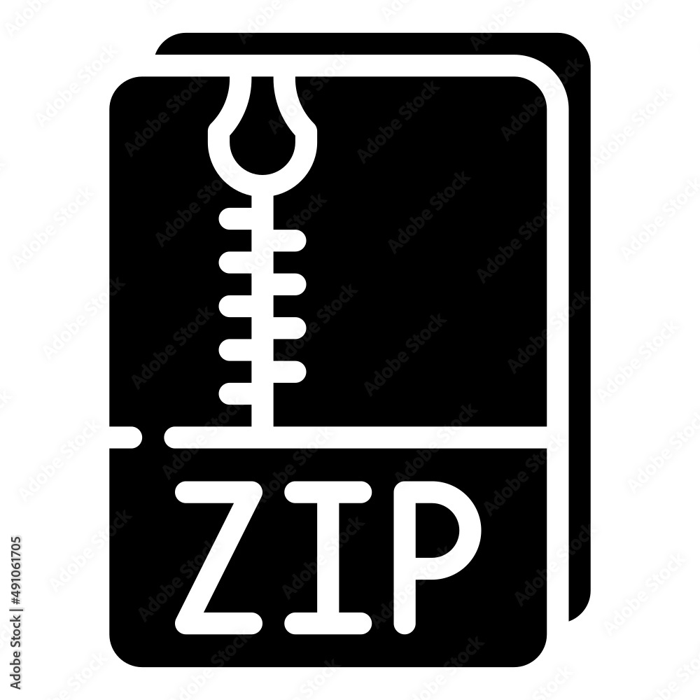 ZIP FILE glyph icon,linear,outline,graphic,illustration ZIP FILE glyph icon,linear,outline,graphic,illustration