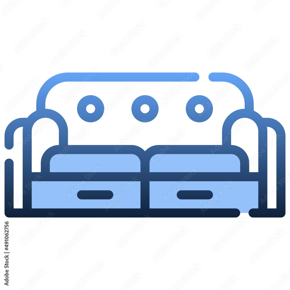 SOFA Gradient icon,linear,outline,graphic,illustration SOFA Gradient icon,linear,outline,graphic,illustration