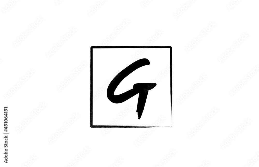 grunge G alphabet letter logo icon with square. Creative design template for business and company in white and black grunge G alphabet letter logo icon with square. Creative design template for business and company in white and black